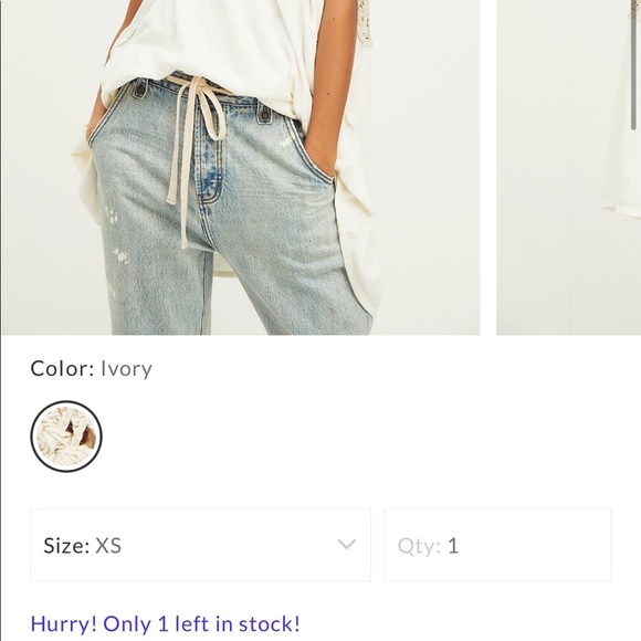 New free people tunic crochet oversized xs $168 - Picture 2 of 7